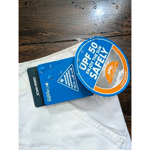 Columbia PFG Fishing Point III Shorts Large Omni-Shade UPF 50 NEW White - Picture 10 of 15